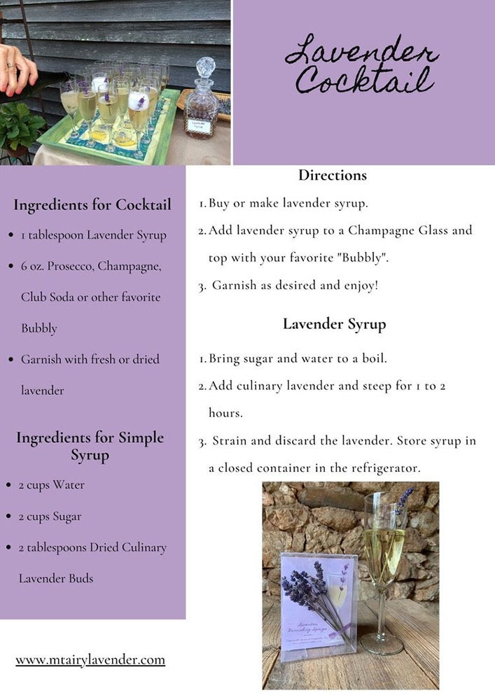 Lavender Prosecco Cocktail (or mocktail)