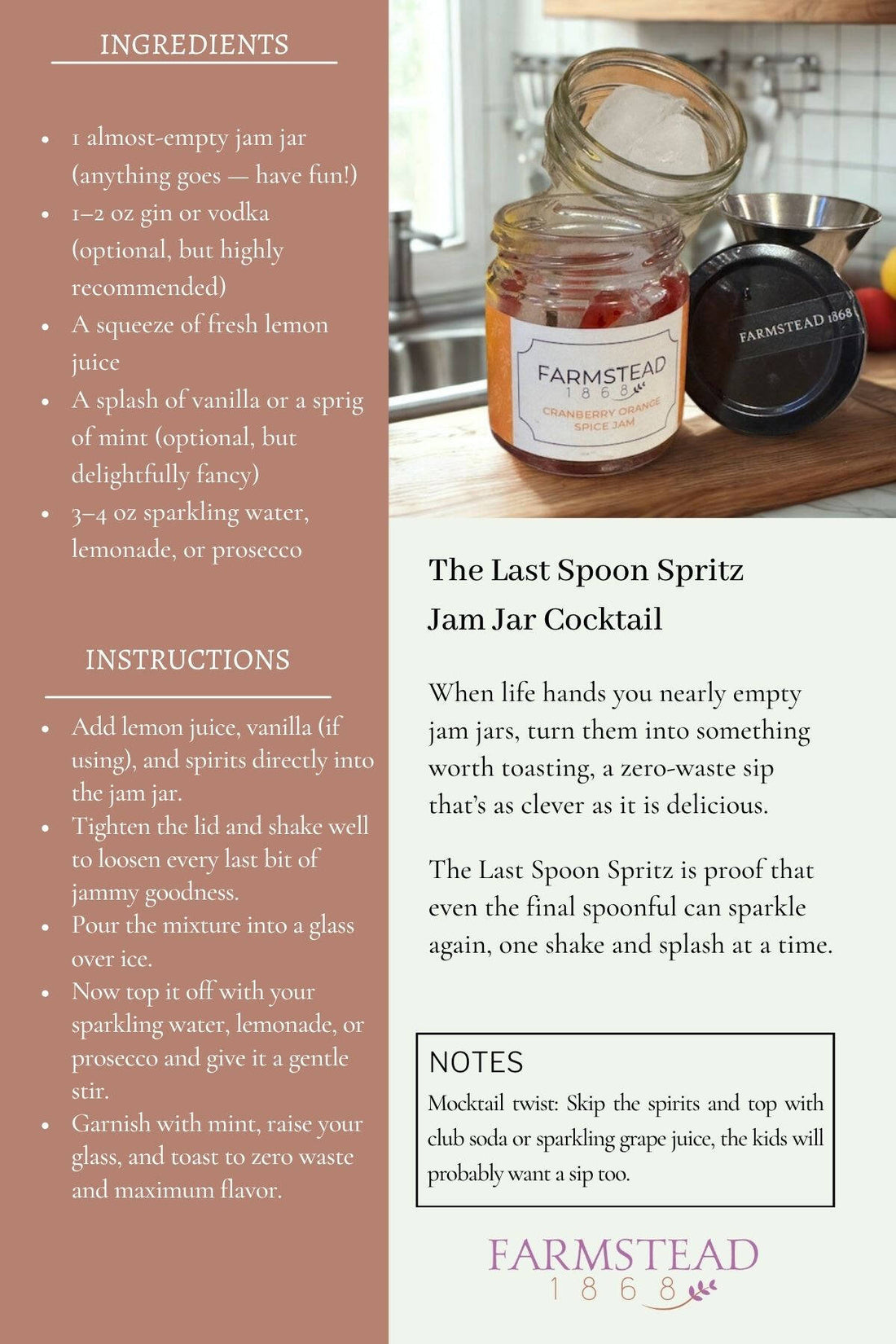 Jam Jar Cocktail Recipe