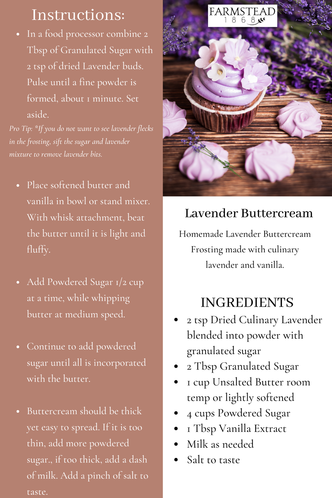 Lavender Buttercream Frosting!