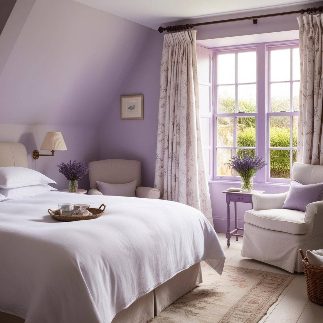 Cozy guest room ideas, Lavender holiday décor, Thanksgiving ideas with lavender
