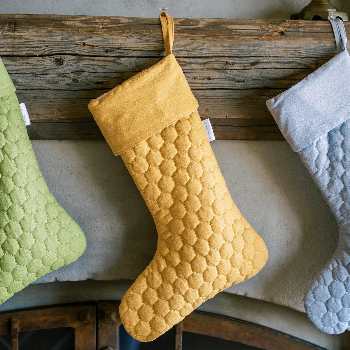 Linen Holiday Stocking - Farmstead 1868